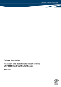 MRTS228 Technical Specification - Department of Transport and