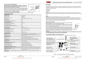 Technical Specification Introduction Installation