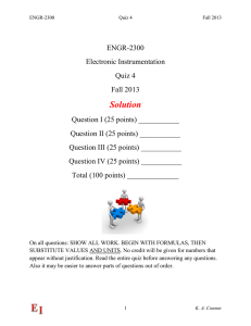 Quiz 4 Fall 2013 solution