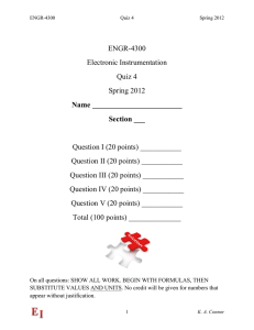 ENGR-4300 Electronic Instrumentation Quiz 4 Spring 2012