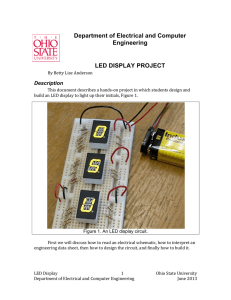 LED Display project instructions - Department of Electrical and