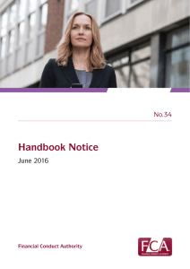 FCA Handbook Notice 34