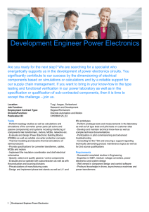 Development Engineer Power Electronics
