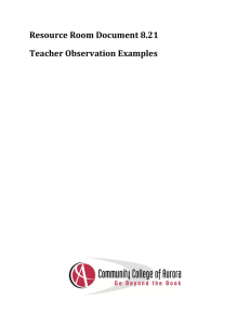 Resource Room Document 8.21 Teacher Observation Examples