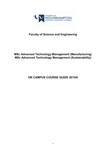 MSc Advanced Technology Management