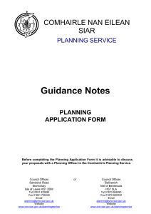Planning Application Form Guidance