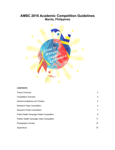AMSC 2016 Academic Competition Guidelines Manila, Philippines