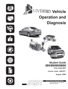 Vehicle Operation and Diagnosis