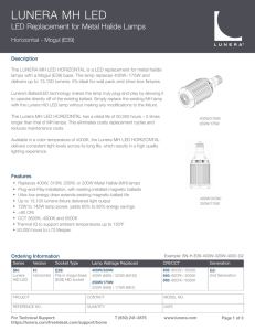 Lunera MH LED Horizontal – Mogul Base