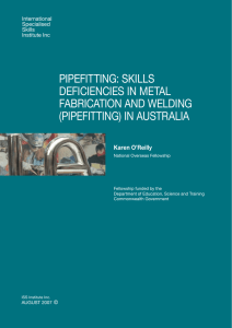 PIPEFITTING: SKILLS DEFICIENCIES IN METAL FABRICATION