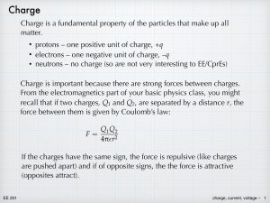 Charge, current, voltage