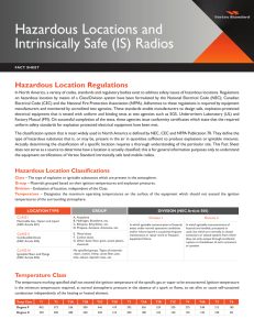 Hazardous Locations and Intrinsically Safe (IS