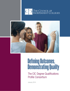 Defining Outcomes, Demonstrating Quality