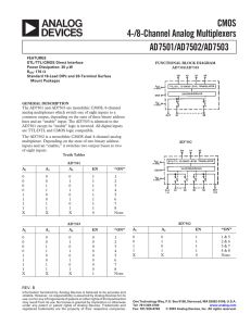 AD7501/AD7502/AD7503 CMOS 4-/8-Channel