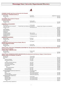 Mississippi State University Departmental Directory