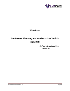 The Role of Planning and Optimization Tools in SON ICIC