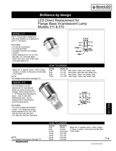 Brilliance by design LED Direct Replacement for Flange Base