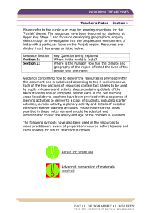 Teacher`s Notes – Section 1 Please refer to the curriculum map for