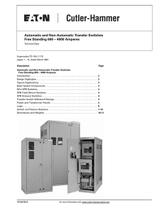 Automatic and Non-Automatic Transfer Switches