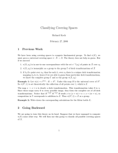 The Classification of Covering Spaces