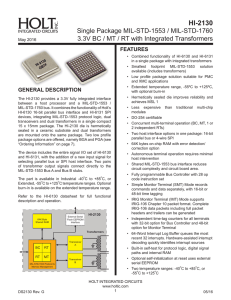 HI-2130 Rev. G - Holt Integrated Circuits