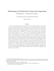Estimating the Productivity Gains from Importing [Preliminary