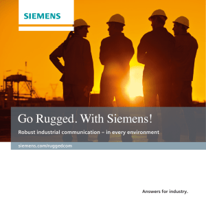 Go Rugged. With Siemens!