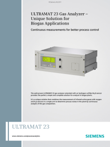 Siemens Ultramat 23 Gas Analyzer for Biogas