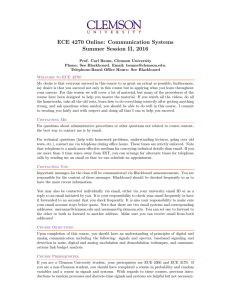 ECE 4270 Online: Communication Systems Summer Session II, 2016