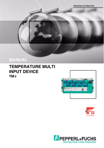 TEMPERATURE MULTI INPUT DEVICE MANUAL