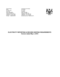 Electricity RRR - Ontario Energy Board