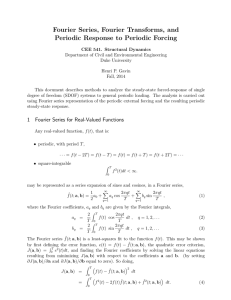Fourier Series, Fourier Transforms, and Periodic Response