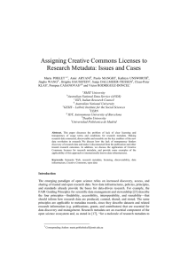 Assigning Creative Commons Licenses to Research