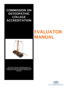 evaluator manual - American Osteopathic Association