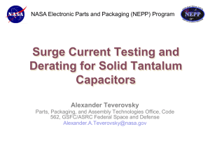 Surge current Testing and Derating for Tantalum Capacitors