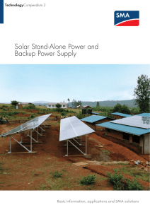 Solar Stand-Alone Power and Backup Power Supply