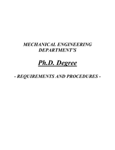 Department of Mechanical Engineering Faculty and Interests: