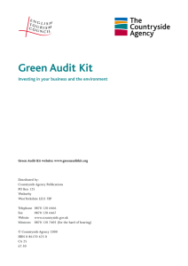 Green Audit Kit - TourismInsights