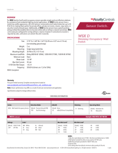 Dimming Occupancy Wall Switch