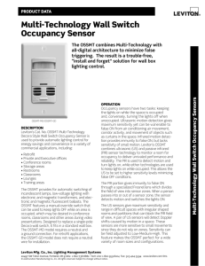 Multi-technology Wall Switch occupancy Sensor