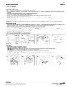 Installation Instructions RP/SS LED Downlights
