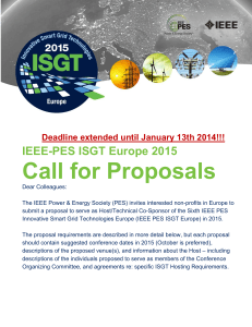 Call for Proposals - IEEE Power and Energy Society
