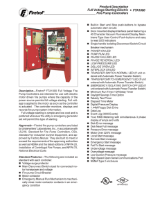 Product Description Full Voltage Starting Electric Fire Pump