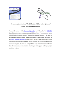 Toward Implementation of the Global Earth Observation System of