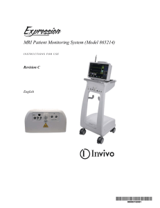 MRI Patient Monitoring System (Model 865214)