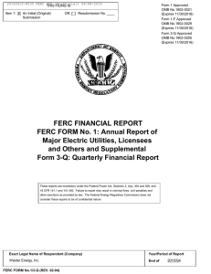 FERC FINANCIAL REPORT FERC FORM No. 1