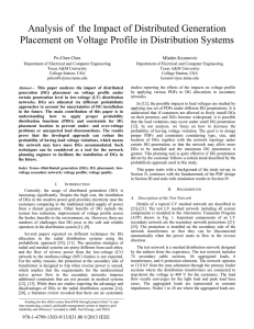 Analysis of the Impact of Distributed Generation