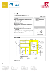 iC-NZ Fail-Safe Laser Diode Driver