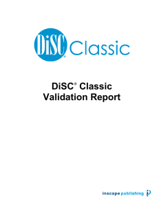 DiSC® Classic Validation Report