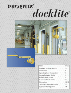 Standard Modular docklite 2-5 Accessories 6 Operating Cost